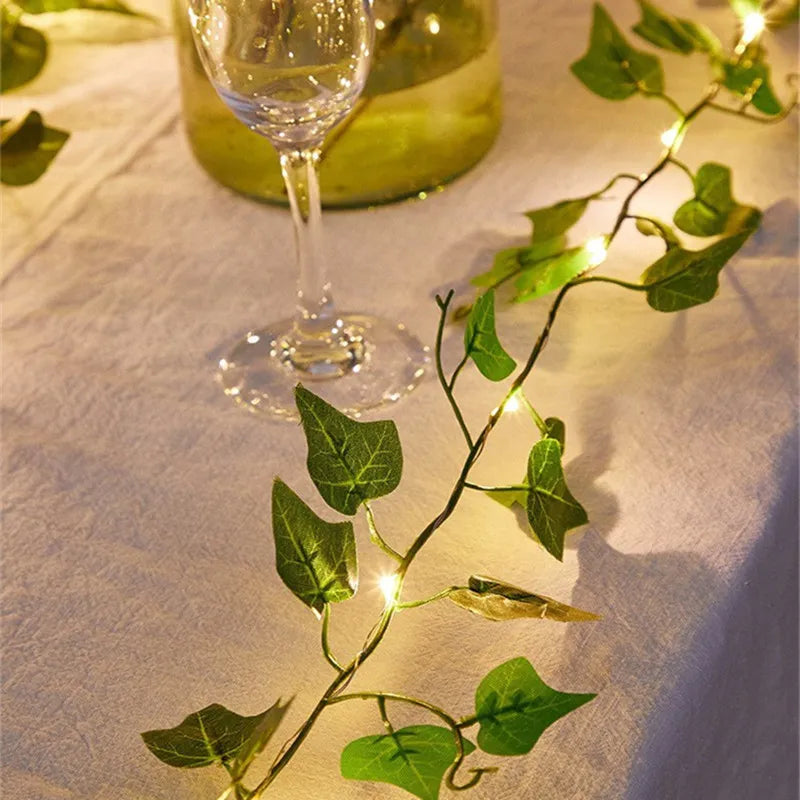 Battery-Powered Artificial Hanging Vine Fairy Lights