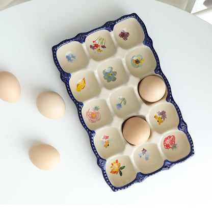 Poppy Ceramic Egg Tray