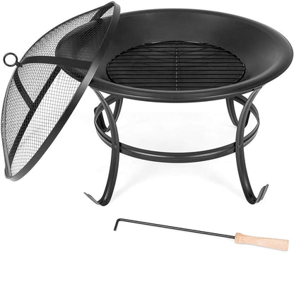 Flame Outdoor BBQ Grill Fire Pit Bowl