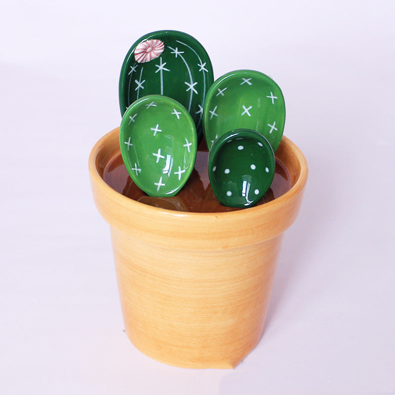 Ceramic Cactus Measuring Spoons