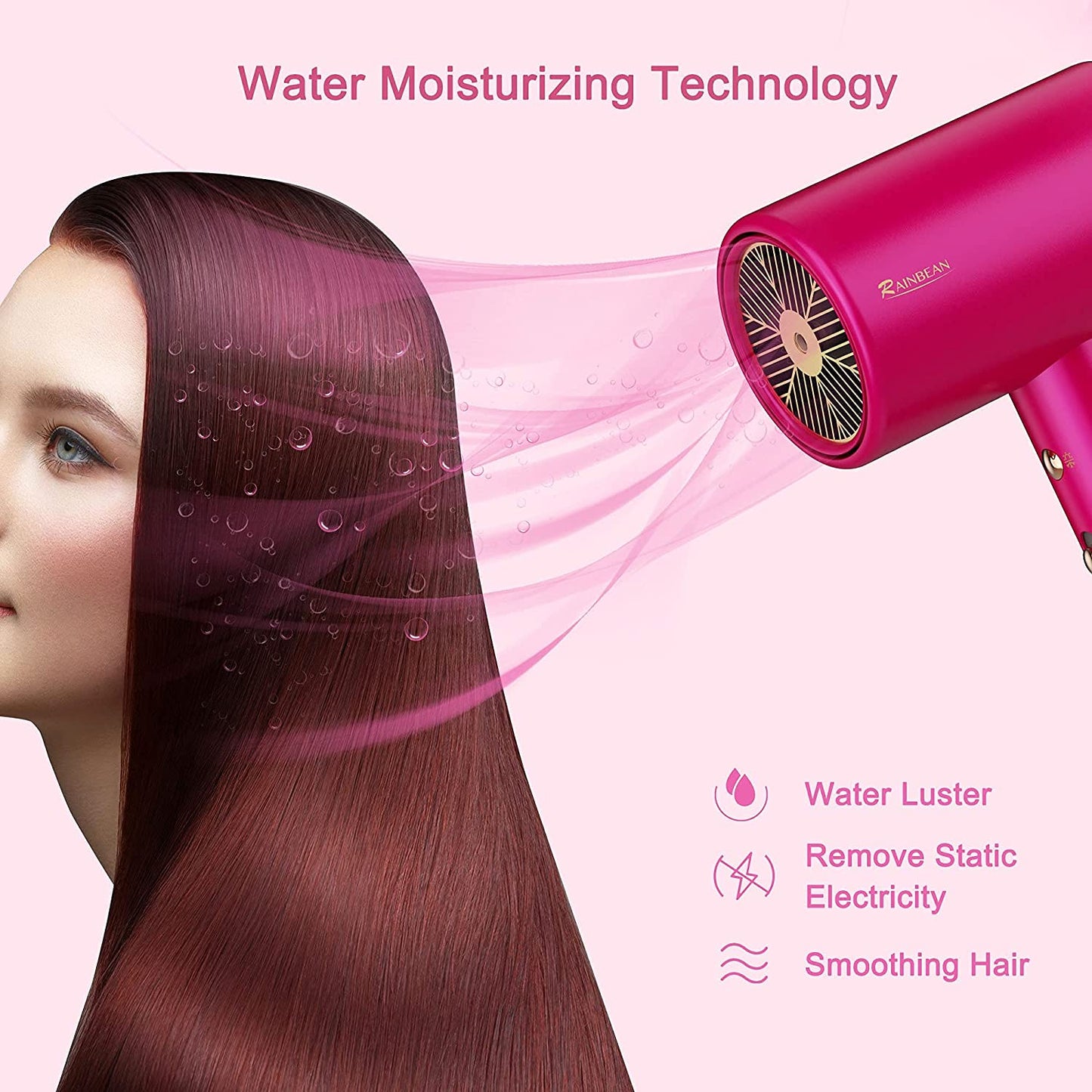 Water Ionic Travel Hair Dryer 1800W