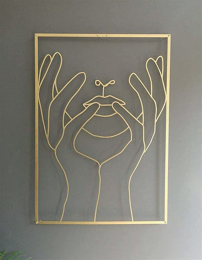 Gold Line Art Acrylic Wall Decor