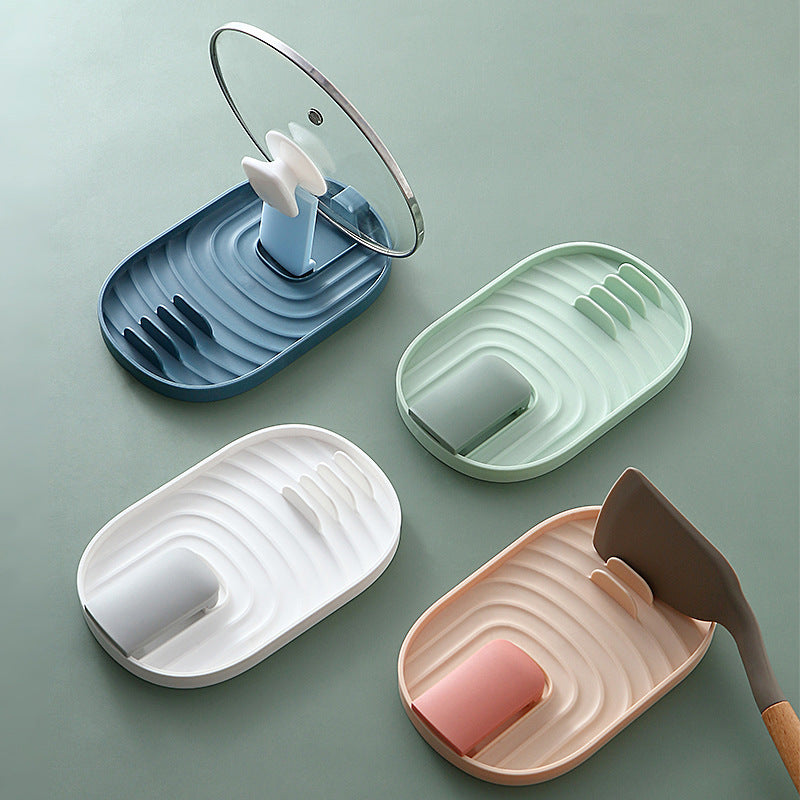 kitchen pot cover rack oval can be hung, multi-purpose spatula storage rack spoon rack