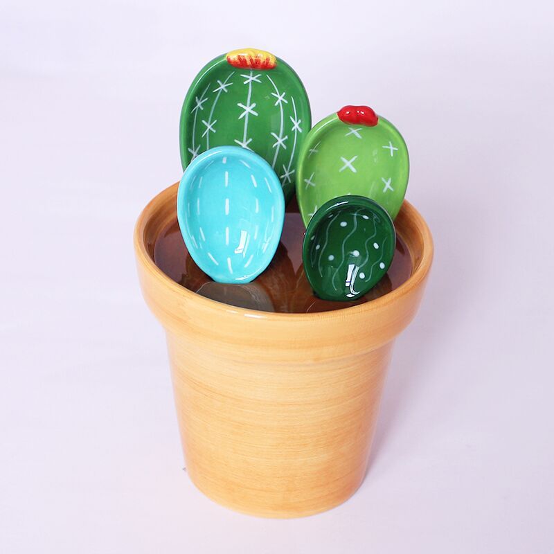 Ceramic Cactus Measuring Spoons