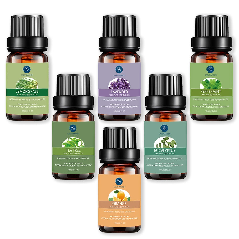 Pure Essential Oils 10ML 6pcs Gift Set - Massage & Relaxation