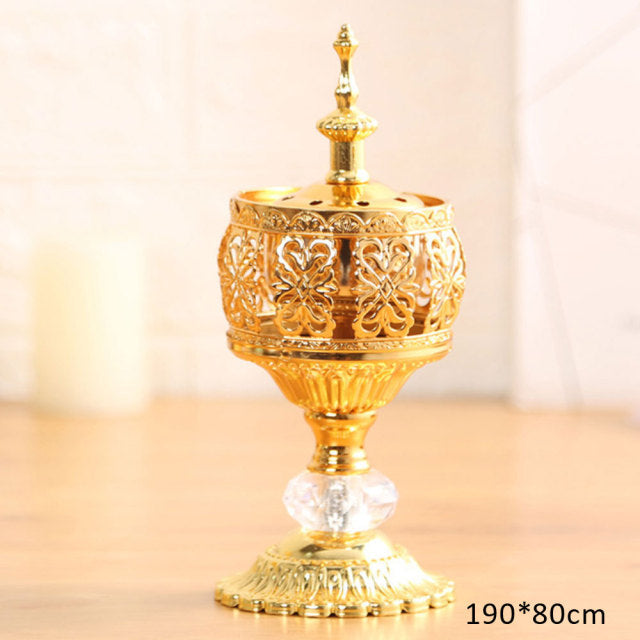 Ornate Middle Eastern Golden Incense Burners